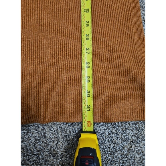 Womens Sweater Dress Sz Med  Rust Thick Classic Soft Collar Office Boho Classic - Picture 6 of 9